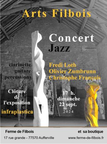 affiche de l'invitation:Jazz et Art filbois